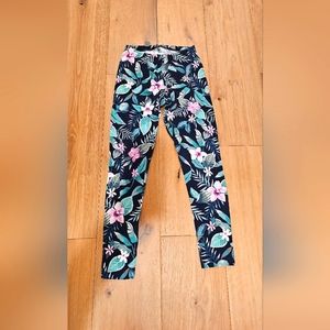 Navy floral mid rised jersey leggings by Old Navy, size S